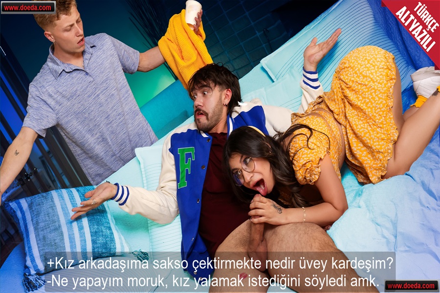 Üvey Kardeşine Sakso Çeken Kız Arkadaşını Görünce Gözlerine İnandı